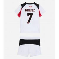 Stroje piłkarskie AC Milan Santiago Gimenez #7 Koszulka Wyjazdowej dla dzieci 2025-26 Krótki Rękaw (+ szorty)